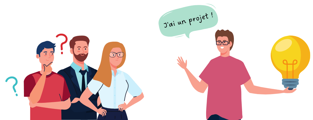 Un homme dit : "j'ai un projet"